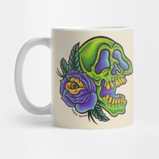 Skull and rose Mug